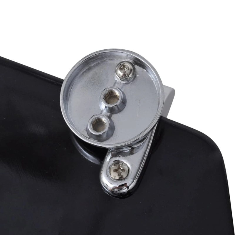 vidaXL tualetes poda sēdeklis ar vāku, MDF, vienkāršs dizains, melns