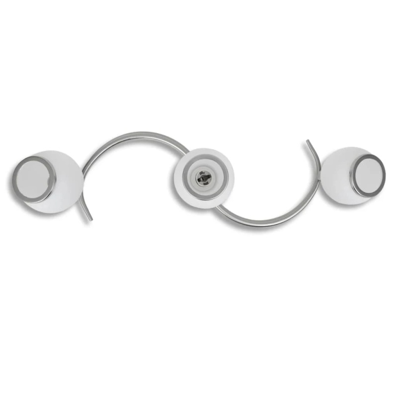 Griestu Lampa ar 3 Stikla Kupoliem Viļņotu Statīvu E14