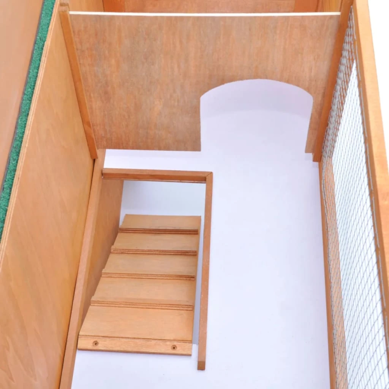 vidaXL trušu un citu mazu dzīvnieku būris, āra māja, koks, 1 durvis