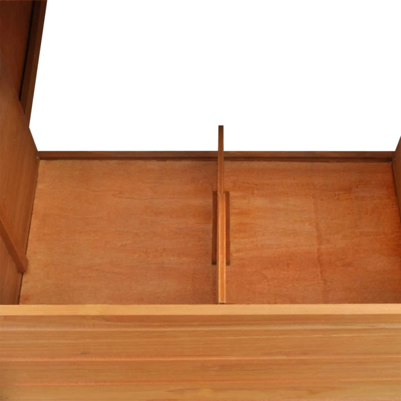 vidaXL āra vistu būris, māja ar 1 perētavu, koks