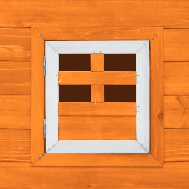 vidaXL āra vistu būris, māja ar 1 perētavu, koks