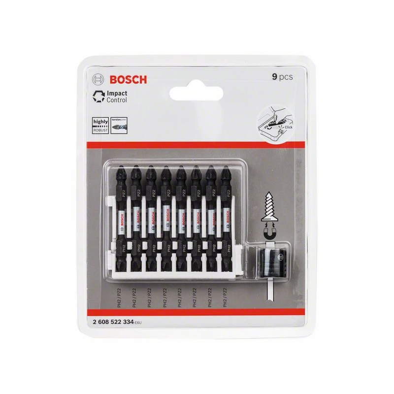 Divkāršs skrūvgrieža uzg 65mm PH2-PZ2 , 8 gab.