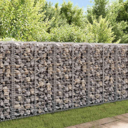 vidaXL gabions ar vāku, cinkota stieple, 100x30x30 cm