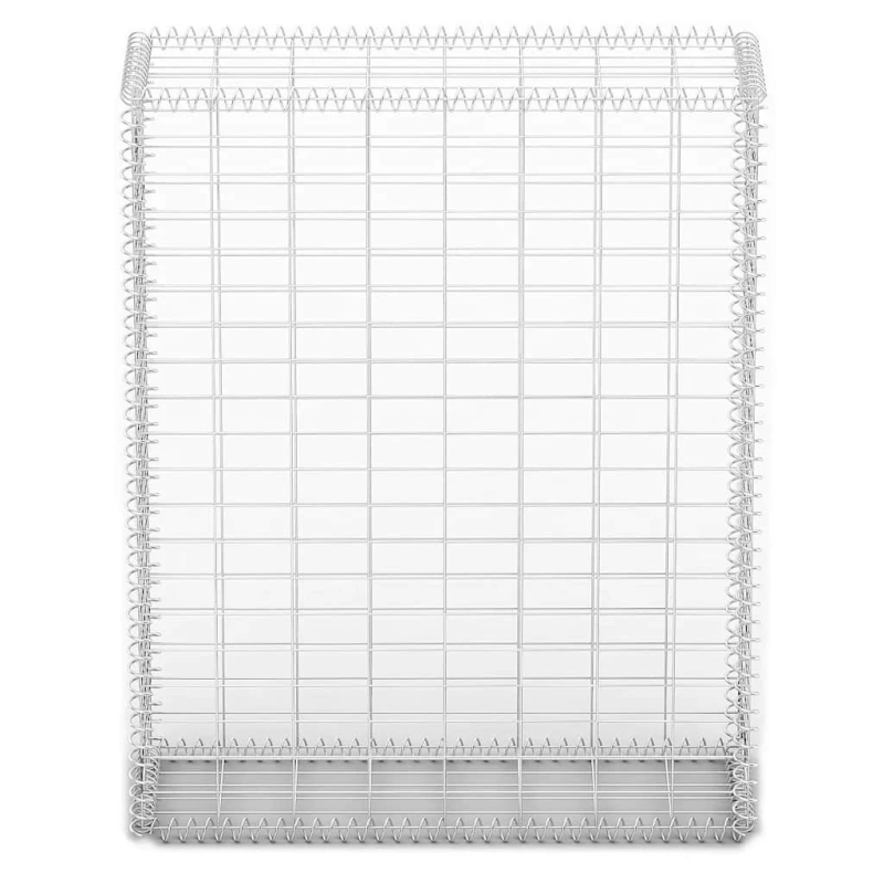 vidaXL gabions ar vāku, cinkota stieple, 100x80x30 cm