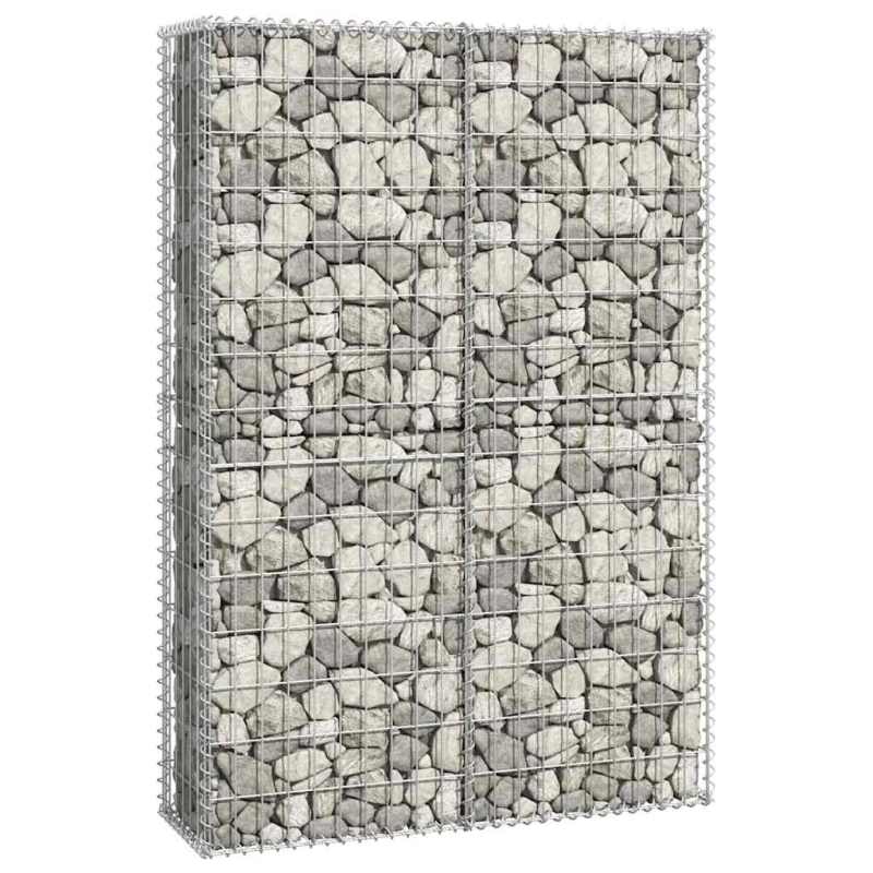 vidaXL gabions ar vāku, cinkota stieple, 150x100x30 cm