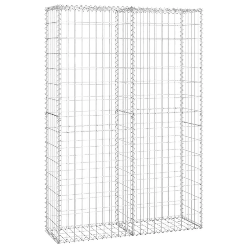vidaXL gabions ar vāku, cinkota stieple, 150x100x30 cm