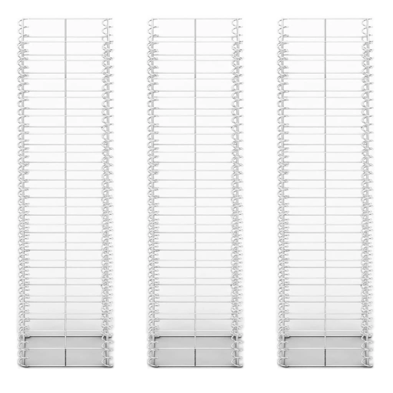 vidaXL gabionu komplekts, 3 gab., cinkota stieple, 25x25x100 cm