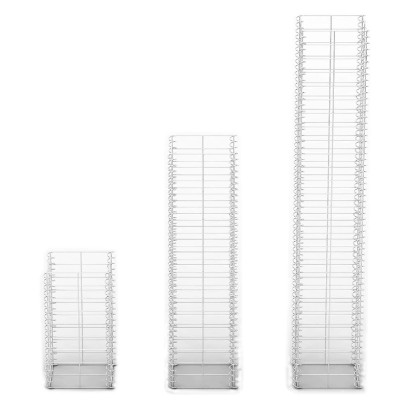 vidaXL gabionu komplekts, 3 gab., cinkota stieple