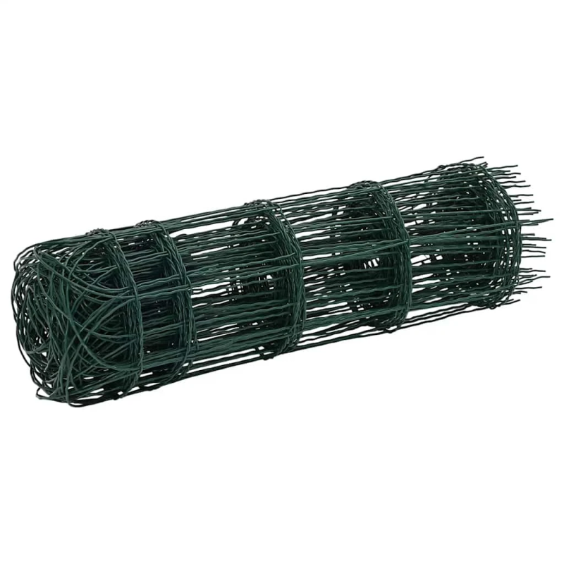 vidaXL dārza nožogojums, pulverkrāsota dzelzs, 10x0,65 m