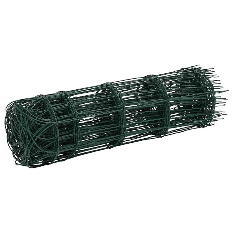 vidaXL dārza nožogojums, pulverkrāsota dzelzs, 25x0,65 m