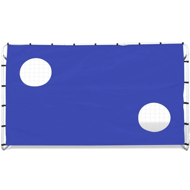 vidaXL futbola vārtu komplekts ar tēmēšanas sienu, 240x92x150 cm
