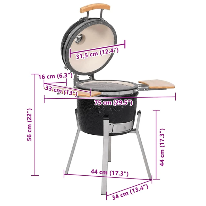 Kamado Keramiskais Grils, Kūpinātava 33 cm