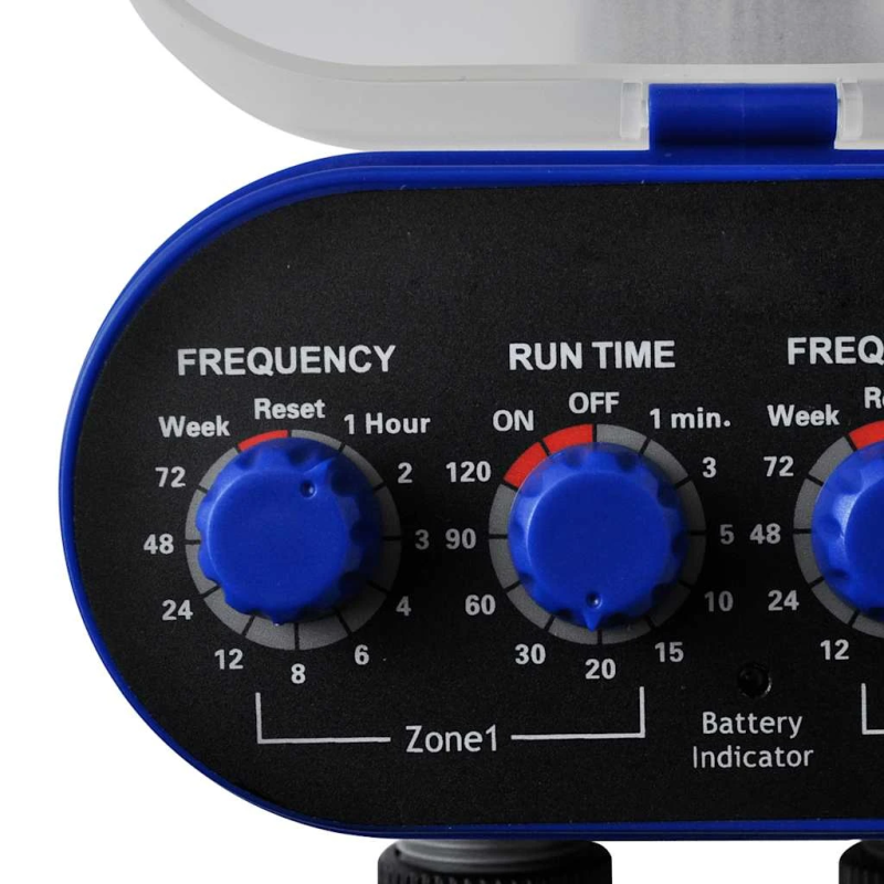 Elektronisks dārza automātiskais ūdens taimeris ar divām izejām