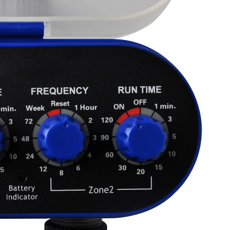 Elektronisks dārza automātiskais ūdens taimeris ar divām izejām