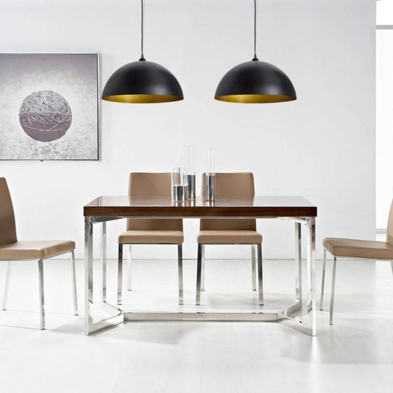 vidaXL griestu lampas, 2 gab., regulējams augstums, pusapaļas, melnas