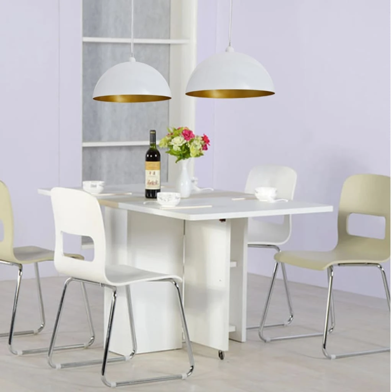 vidaXL griestu lampas, 2 gab., regulējams augstums, pusapaļas, baltas