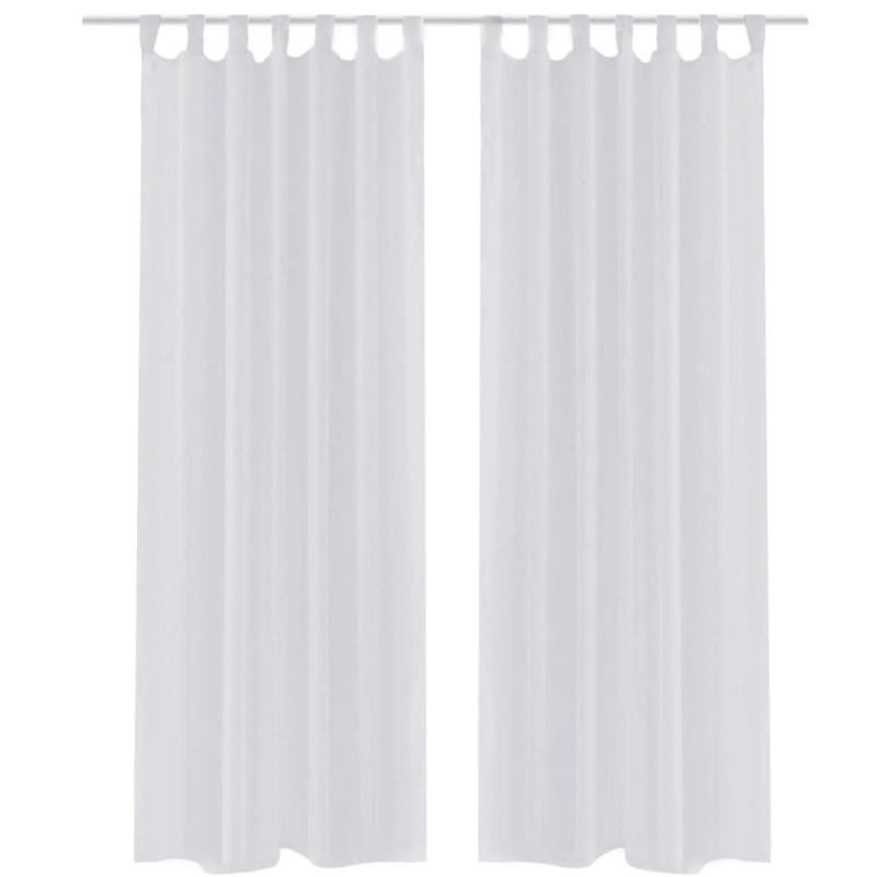 Balti Gari Aizkari 140 x 225 cm 2 gab