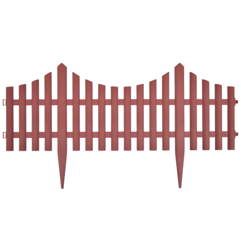 vidaXL zāliena sadalītāji, 17 gab., 10 m, brūni