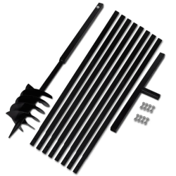 Zemes Urbis ar Rokturi 180mm un Pagarinājuma Caurulēm 9m, Tērauds