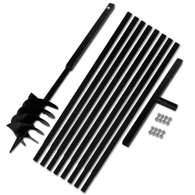 Zemes Urbis ar Rokturi 180mm un Pagarinājuma Caurulēm 9m, Tērauds