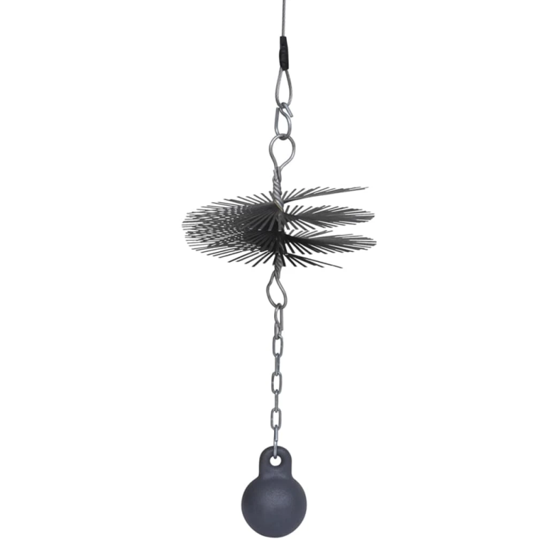 Drāšu birste 20 cm DIA ar atsvaru 1,41 kg un auklu 15 m