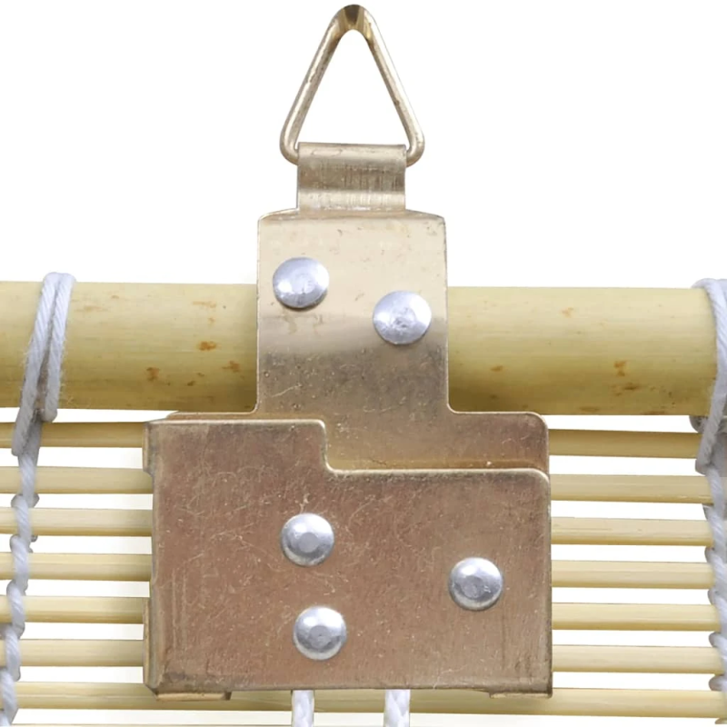 vidaXL ruļļu žalūzija, dabīgas krāsas bambuss, 140x160 cm