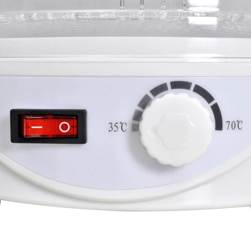 vidaXL pārtikas žāvētājs, 6 paplātes, saliekamas viena uz otras