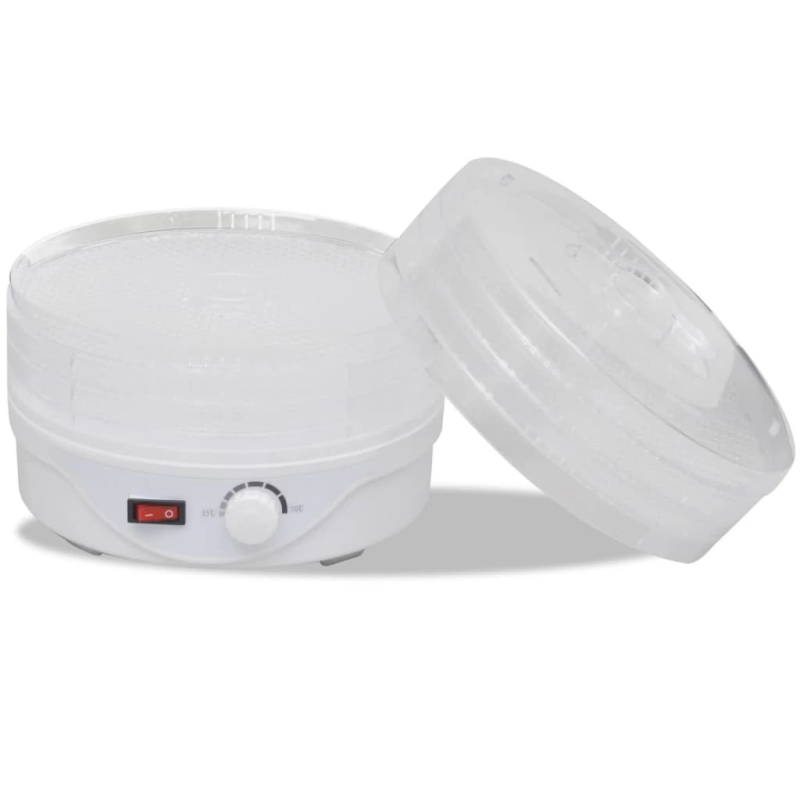 vidaXL pārtikas žāvētājs, 6 paplātes, saliekamas viena uz otras