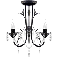 Jūgendstila metāla lustra ar kristāliem, nepieciešamas 3xE14 Spuldzes