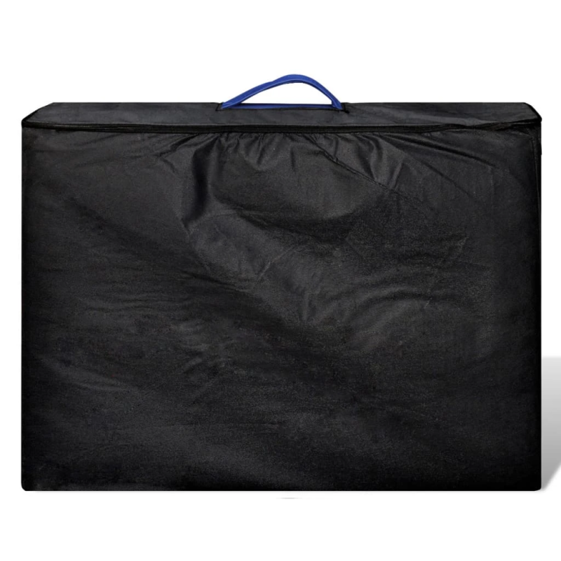 vidaXL masāžas galds, saliekams, 2 daļas, koka rāmis, zils