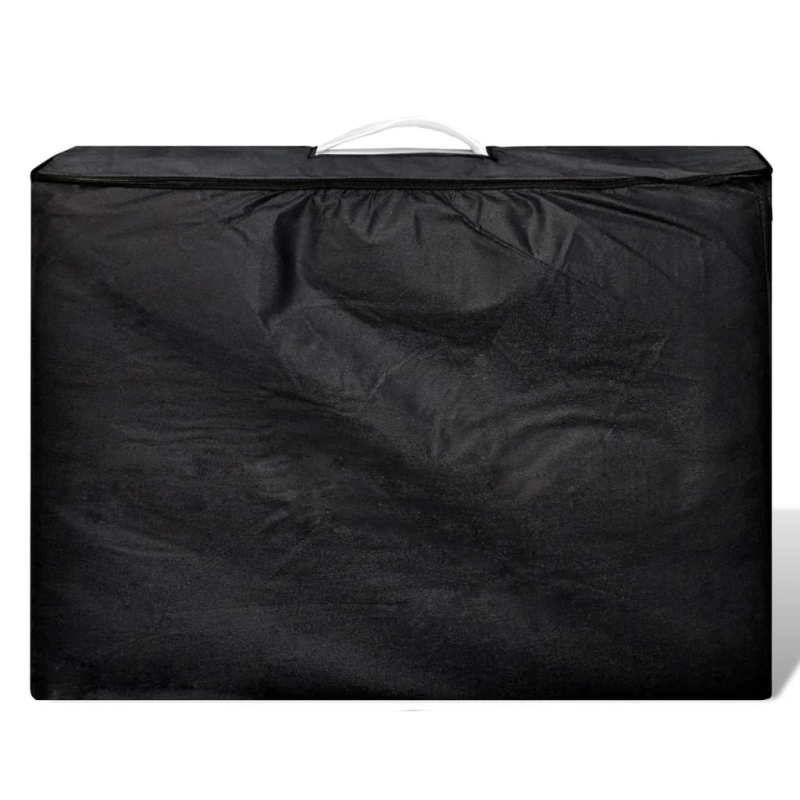 vidaXL masāžas galds, saliekams, 3 daļas, koka rāmis, krēmbalts