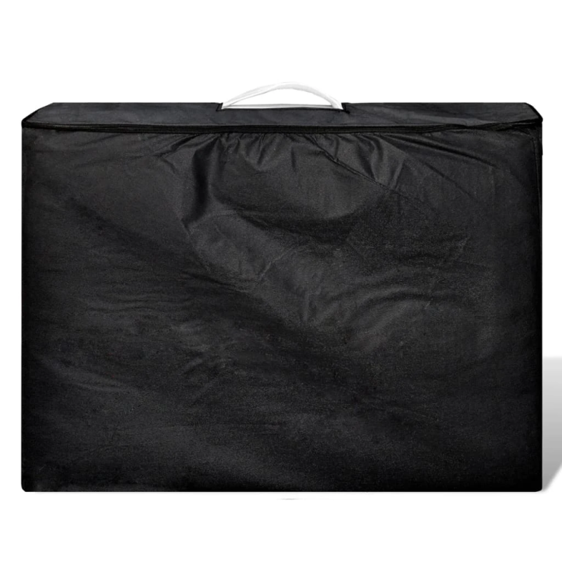 vidaXL masāžas galds, saliekams, 2 daļas, alumīnija rāmis, krēmbalts