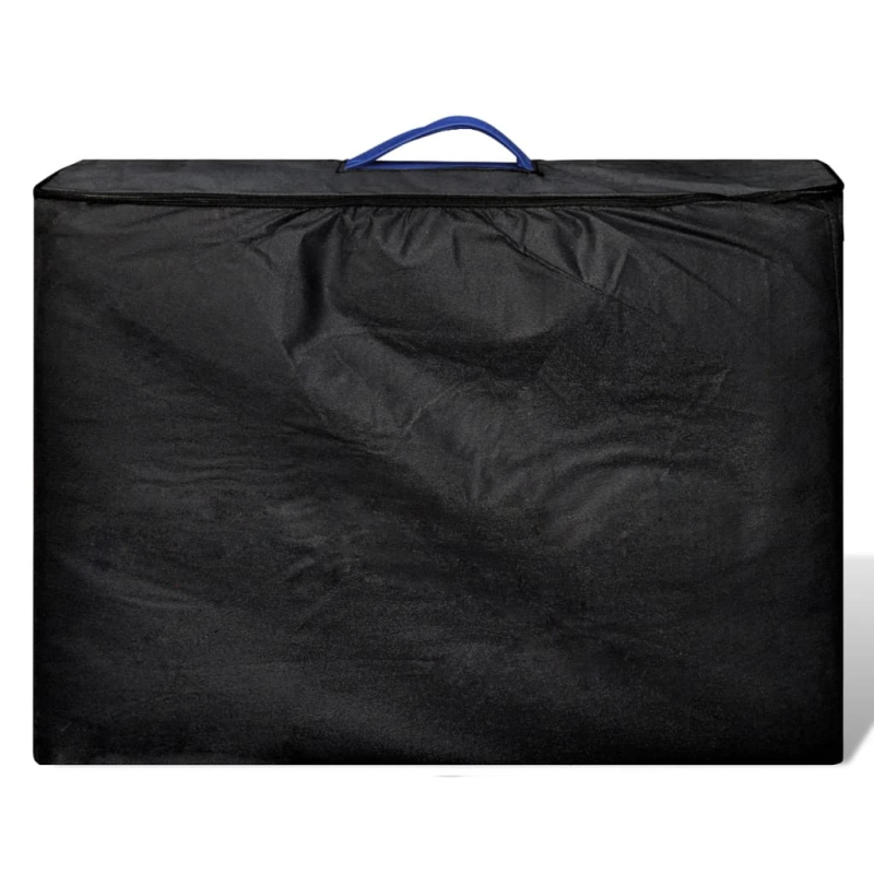 vidaXL masāžas galds, saliekams, 2 daļas, alumīnija rāmis, zils