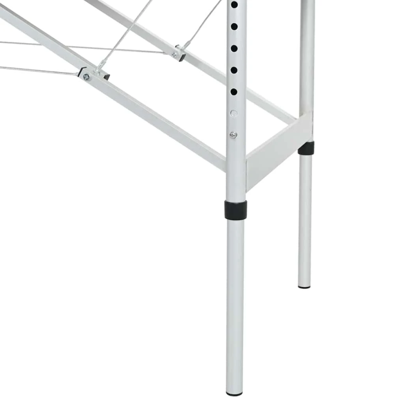 Saliekams Masāžas Galds Bēšs 4 zonas Alumīnija Rāmis