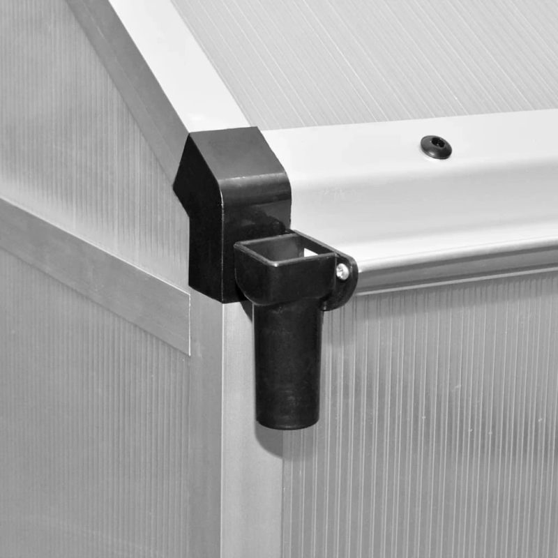 vidaXL siltumnīca ar pamatnes rāmi, pastiprināts alumīnijs, 4,6 m²