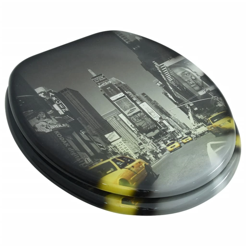 Tualetes Poda Vāks MDF ar Ņujorkas dizainu