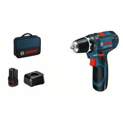 Akumuliatorinis suktuvas-gręžtuvas su akumuliatoriumi Bosch GSR 12V-15, 12 V