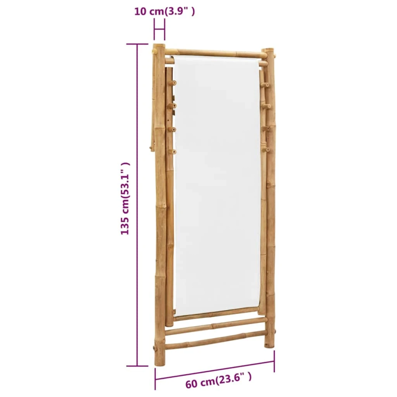 vidaXL pludmales krēsls, bambuss un audekls