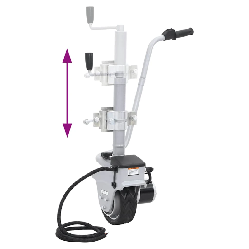 Motorizēts piekabes pārvietošanas ritenis, alumīnijs, 12 V, 350 W