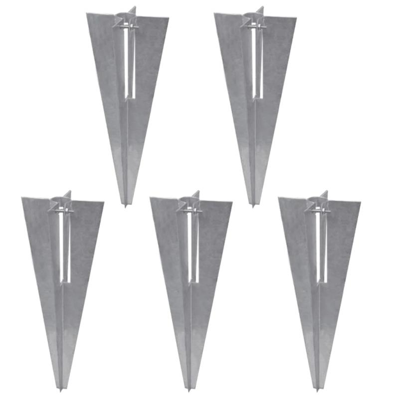 vidaXL stiepļu žogs ar stabiem, mietiņiem, cinkots tērauds, 15x0,8 m