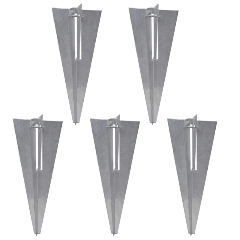 vidaXL stiepļu žogs ar stabiem, mietiņiem, cinkots tērauds, 15x1 m