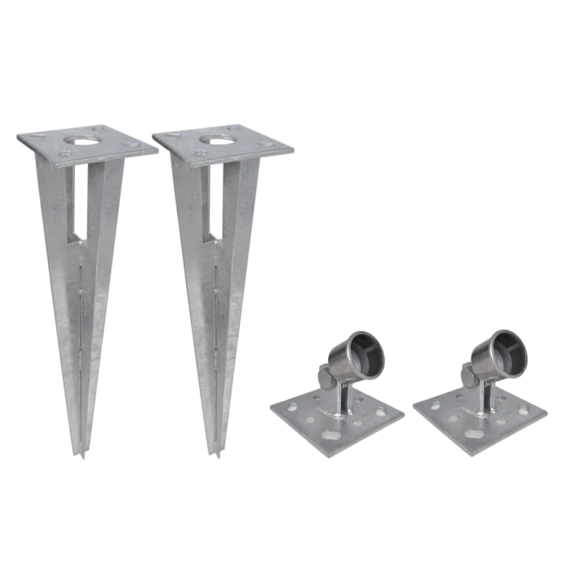 vidaXL stiepļu žogs ar stabiem, mietiņiem, cinkots tērauds, 15x1,5 m