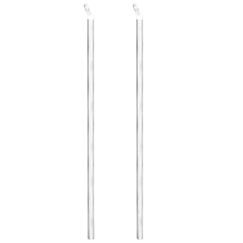 vidaXL stiepļu žogs ar stabiem, mietiņiem, cinkots tērauds, 25x0,8 m