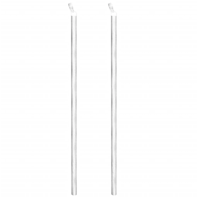 vidaXL stiepļu žogs ar stabiem, mietiņiem, cinkots tērauds, 25x1,5 m