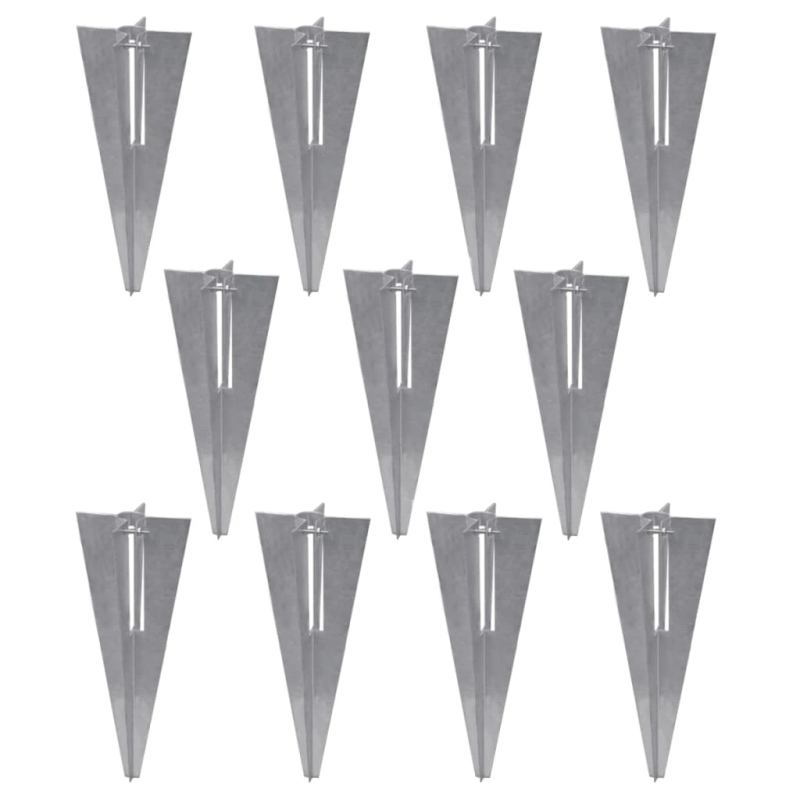 vidaXL stiepļu žogs ar stabiem, mietiņiem, cinkots tērauds, 25x1,5 m