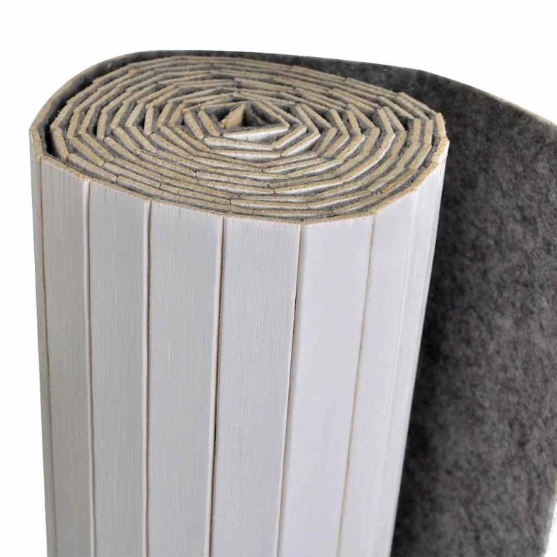 vidaXL istabas aizslietnis, bambuss, balts, 250x165 cm