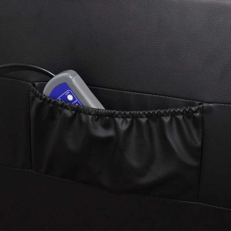 vidaXL masāžas krēsls, melna mākslīgā āda