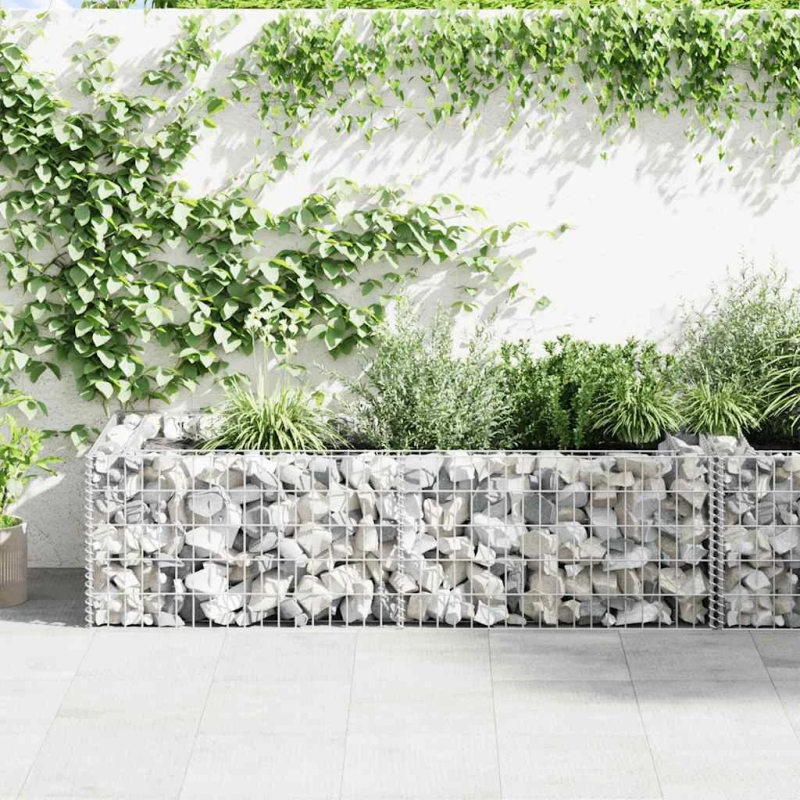 vidaXL gabions, cinkots tērauds, 180x90x50 cm