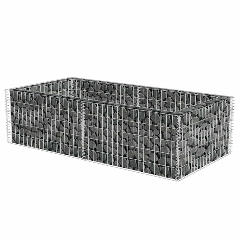 vidaXL gabions, cinkots tērauds, 180x90x50 cm