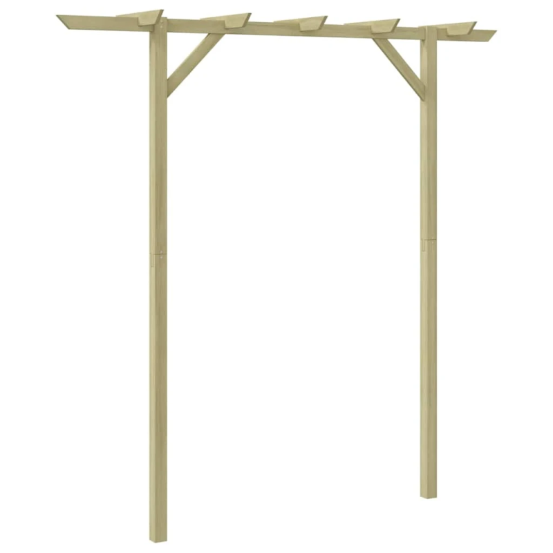 vidaXL dārza pergola, 205x40x203 cm, koks